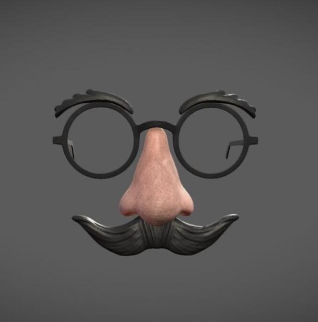 Funny Glasses Disguise 3D model thumbnail