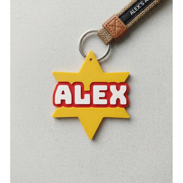 Retro star name tag - Alex 3D model thumbnail