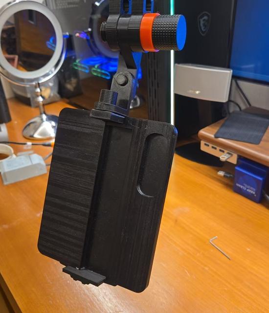 phone holder for Samsung Z fold6 with original pen 3D model thumbnail