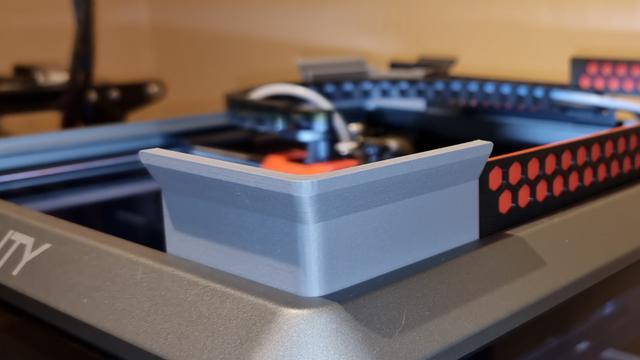 Creality K1/K1C Hinged Lid Riser using stock hardware 3D model thumbnail
