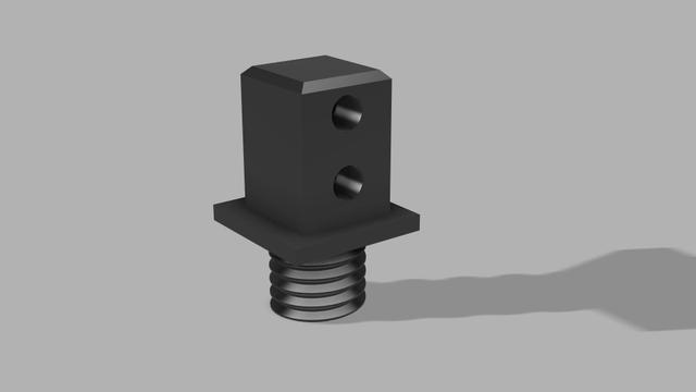 Magnetic 1-2 Inch holder M12 & RailNut  M12 3D model thumbnail
