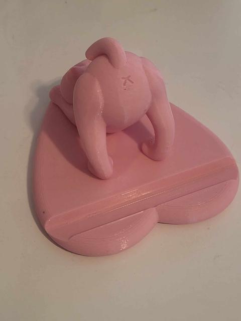 Cat Phone Holder w Butthole 3D model thumbnail