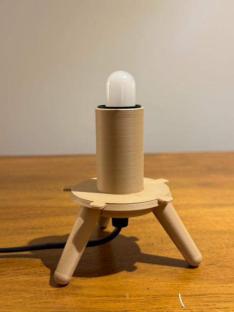 Designer Moon Lamp stand 3D model thumbnail