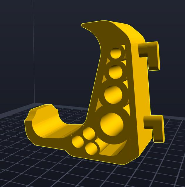 PS5 DualSense Controller Holder for IKEA Skådis – Tubular Remix 3D model thumbnail