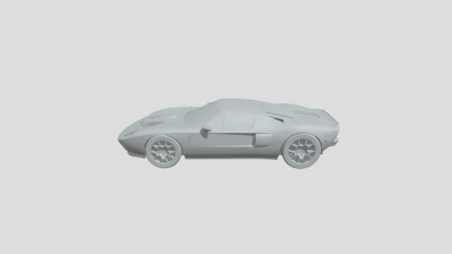 FORD GT 2005 scale1-60 lowpoly for 3D-printing 3D model thumbnail