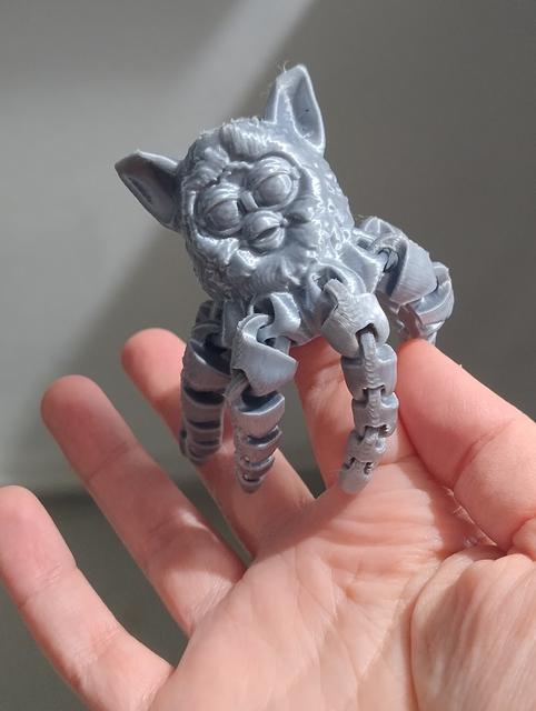 Fidget Toy Furby Octopus Print In Place Supportless Flexy 3D model thumbnail