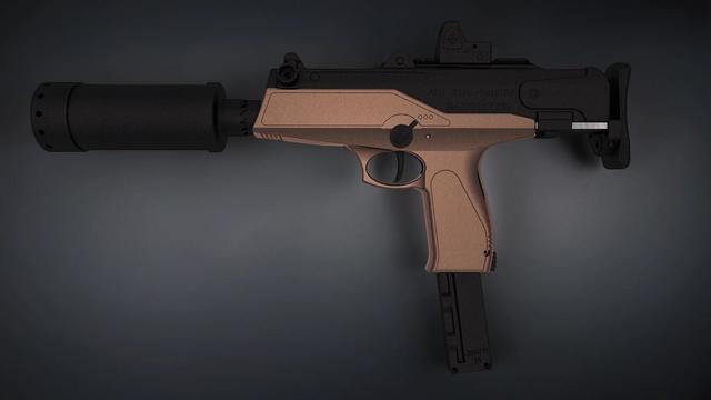 SMG 19 AK CW 1.5 Addon 3D model thumbnail