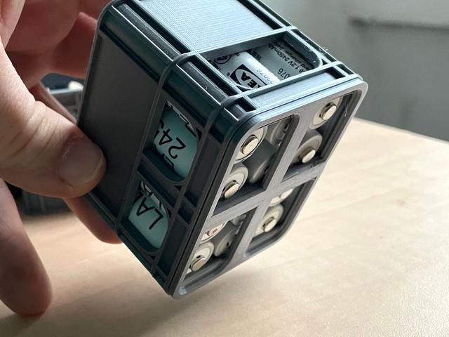 Safety lid for stackable beer storage box for AA batteries 3D model thumbnail