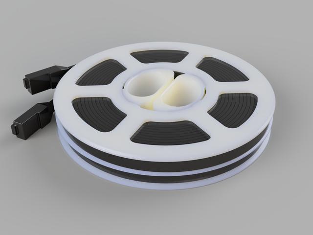 cable spool ethernet cable 10m 3D model thumbnail