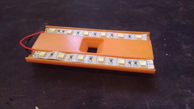 Articulating Raspberry Pi Camera Mount cover with LED strip 3D model thumbnail