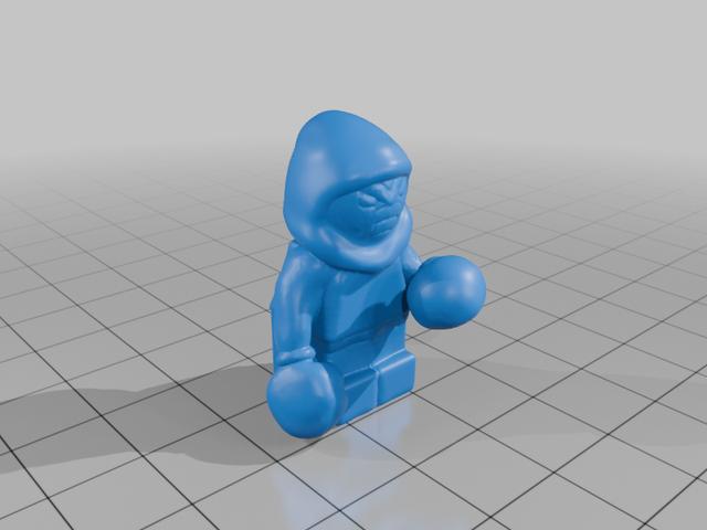 Short Boxer in Hoodie 3D model thumbnail
