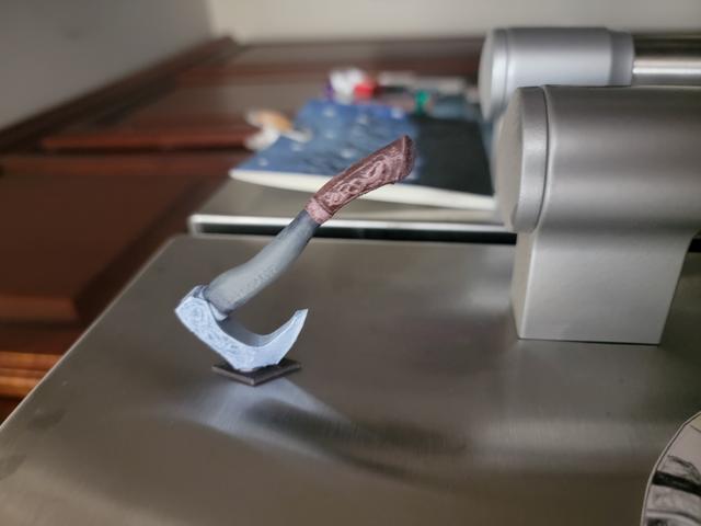 Tiny Valhalla Axe Fridge Magnet Remix - Single Piece 3D model thumbnail