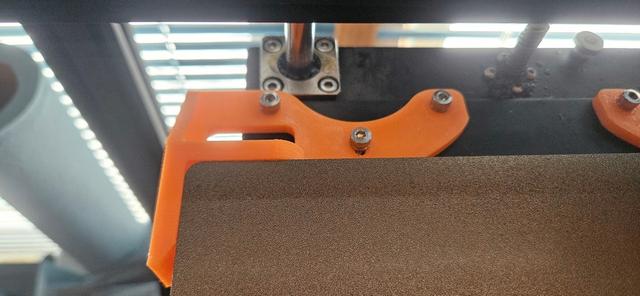 Creality Ender 5 Build Plate Guide for PEI or glass W/ strain relief 3D model thumbnail