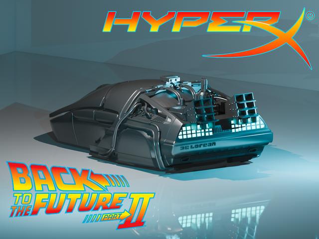 DeLorean edition - HyperX Pulsefire Saga 3D model thumbnail