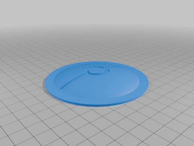 Pokeball Centre Cap 3D model thumbnail