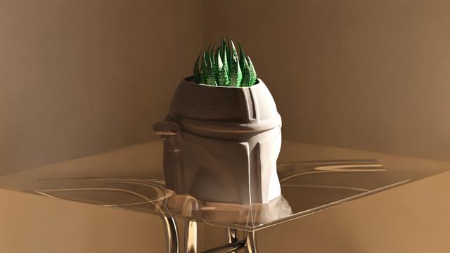 The Mandalorian - Star Wars Pot Plant 3D model thumbnail