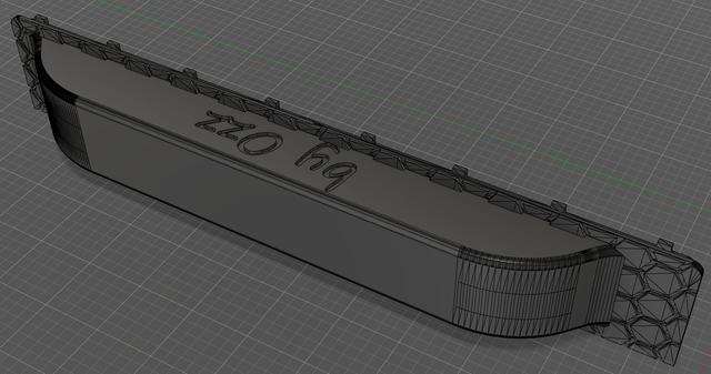 K1C Unibody Riser - chain slot remix 3D model thumbnail