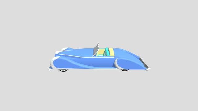 Delahaye lowpoly for 3D-printing 3D model thumbnail