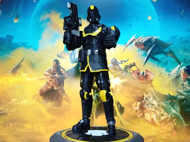 dummy 13 helldivers on a kit card 3D model thumbnail