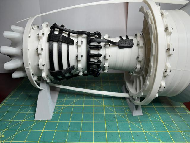 Jet Engine Pipes 3D model thumbnail