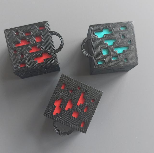 Minecraft Ore Keychain 3D model thumbnail