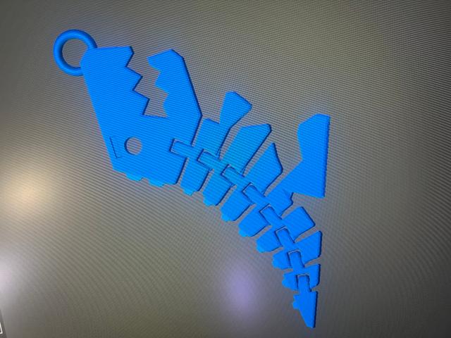 flexi rex nose ring keychain style 3D model thumbnail
