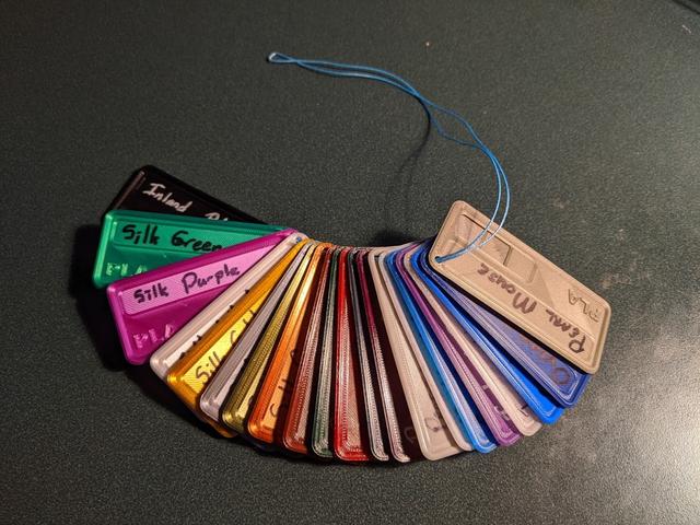 Filament sample cards for box (remixed) 3D model thumbnail