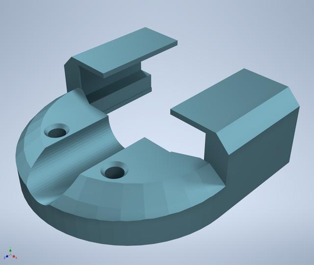 Prusa MK3 Heatbed Cable Support (Easy Clip On) with holes 3D model thumbnail