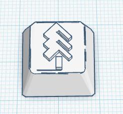 SpruceOS logo keycap 3D model thumbnail