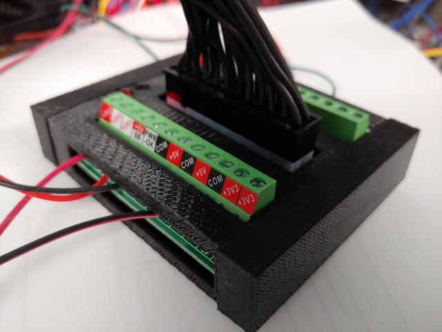 Print flat and fold case for ATX DC Power Supply Breakout Board Module 3D model thumbnail