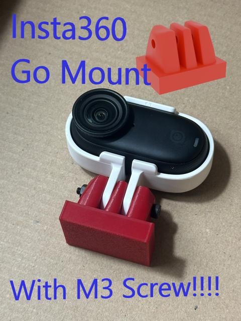 Insta360 Go3/Go3S Mount 3D model thumbnail