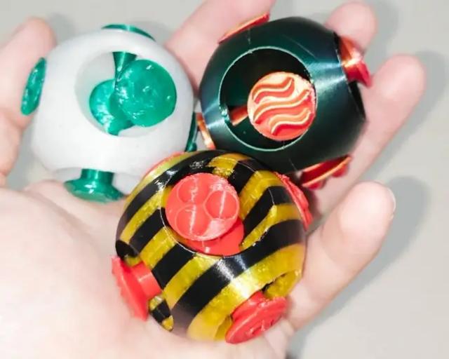 SensoCubeStick. Multi-purpose sensory hybrid of Joystick, Sphere and Sensory Patterns 3D model thumbnail