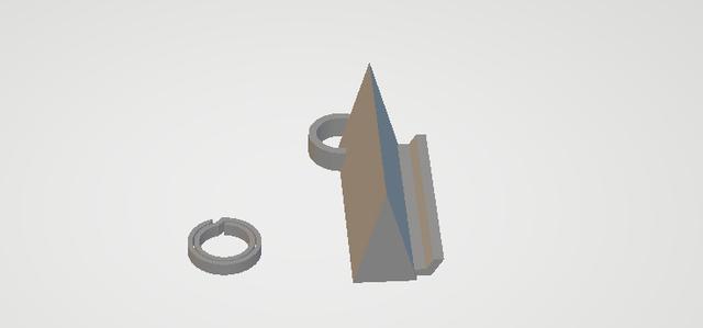Basic Keyring Phone Stand 3D model thumbnail