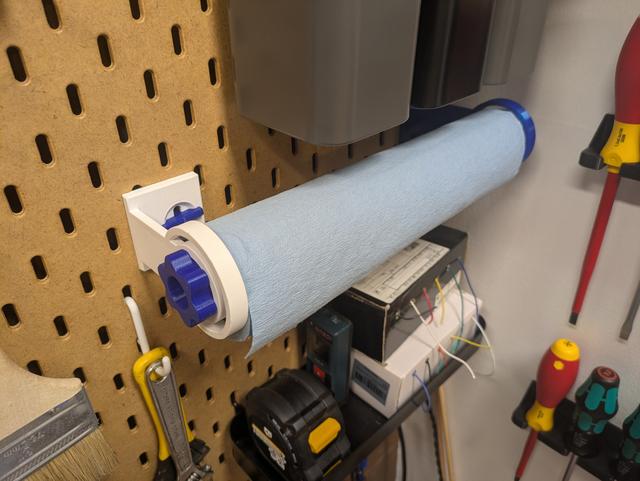 Blue Shop Towels Holder for Skadis 3D model thumbnail
