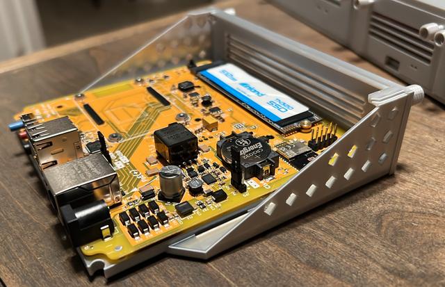 HomeAssistant Yellow - tray for modular rack 3D model thumbnail