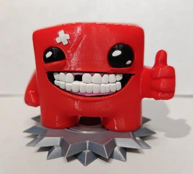 Super Meat Boy Figure (Multi-Color, NO AMS Required) 3D model thumbnail