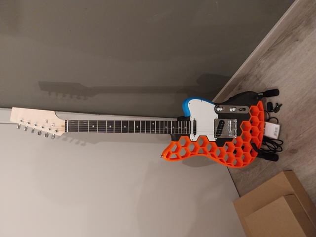The Prusacaster - a 3D printable guitar updated core (middle piece) 3D model thumbnail