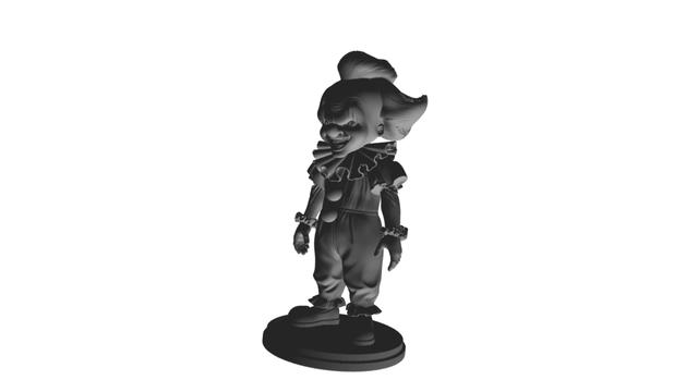 Pennywise: The Dancing Clown – High-Detail Horror Statue 3D model thumbnail