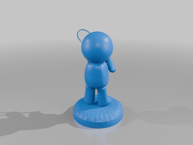 Tennis Posed Figure (Test) 3D model thumbnail