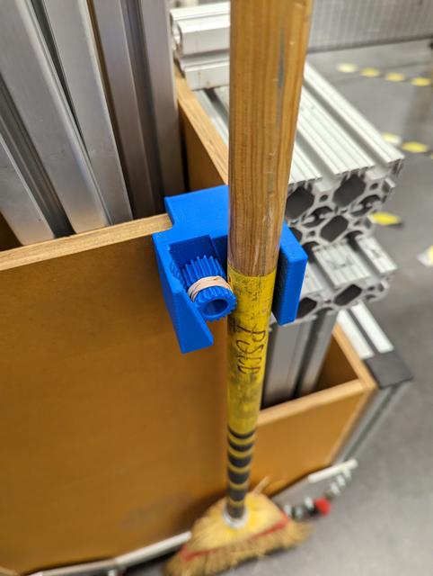 Edge Hanging Gravity Broom Holder 3D model thumbnail