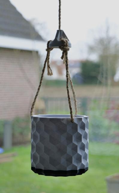 Hanging inverted hexagonal planter 3D model thumbnail