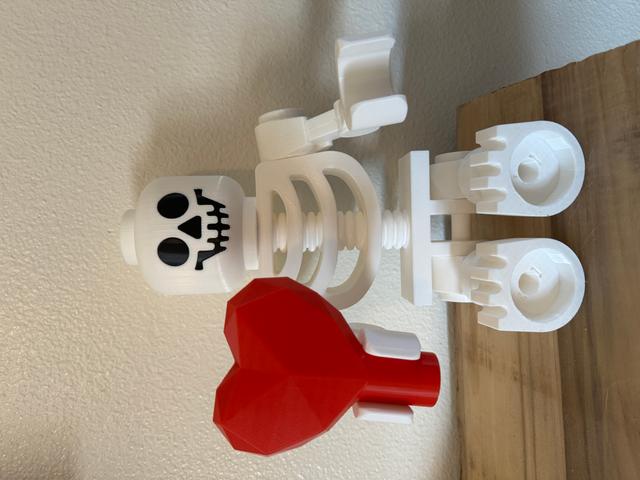 Mega Lego-Like Heart for Mega Skeleton (10:1 Scale) 3D model thumbnail