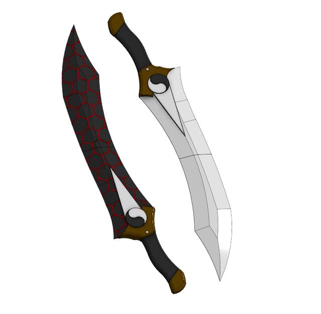Kanshou and Bakuya(fate Stay Knight)  3D model thumbnail