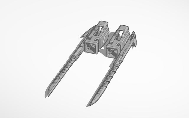 Arm blades for Dummy 13 3D model thumbnail