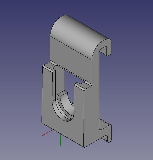 Gladiator mount for HugoG filament holder 3D model thumbnail