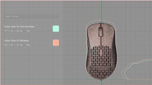 Pulsar Xlite Mini (Mouse Shape) 3D model thumbnail