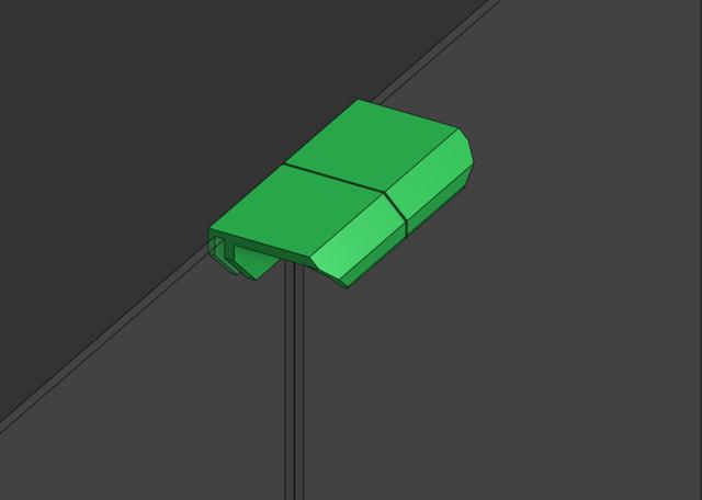 Lack enclosure panel handle with mag. latch 3D model thumbnail