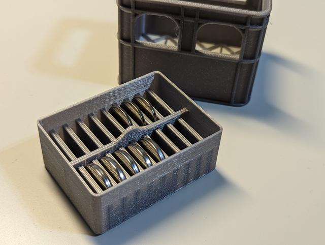 CR2032 (and smaller) battery holder insert for Bierkiste 3D model thumbnail