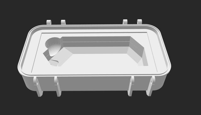 Flipper Zero case (reinforced) with mold 3D model thumbnail