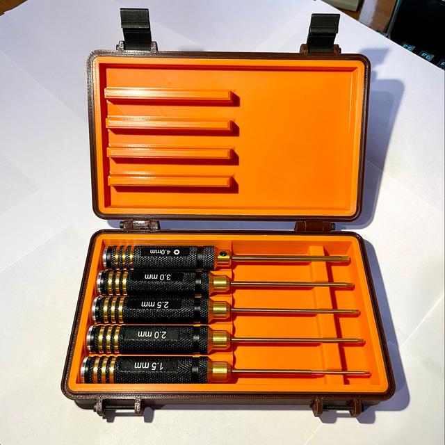 Rugged hex screwdrivers case 3D model thumbnail